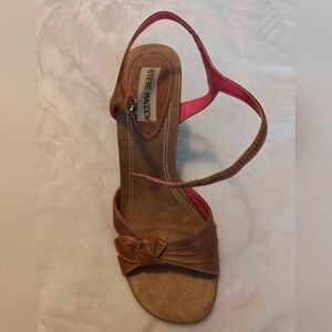 Tan heeled sandals